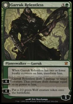 Wizards Of The Coast Magic: Innistrad 181: Garruk Relentless // Garruk, The Veil-Cursed
