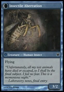 Wizards Of The Coast Magic: Innistrad 051: Delver Of Secrets // Insectile Aberration - Foil -Wizards Of The Coast Insectile Aberration