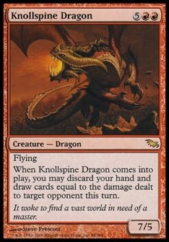Wizards Of The Coast Magic: Shadowmoor 098: Knollspine Dragon