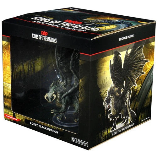 Wizards Of The Coast D&D Premium Painted Figure: Adult Black Dragon 3 Wizards Of The Coast D&D Premium Painted Figure: Adult Black Dragon