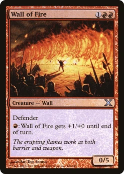 Wizards Of The Coast Wall Of Fire - Tenth Edition Foil