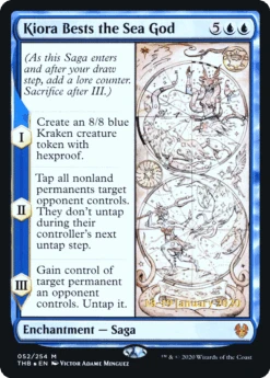 Wizards Of The Coast Kiora Bests The Sea God (PTHB-52S) - Theros Beyond Death Promos Foil