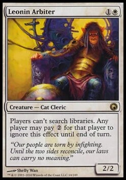 Wizards Of The Coast Magic: Scars Of Mirrodin 014: Leonin Arbiter - Foil